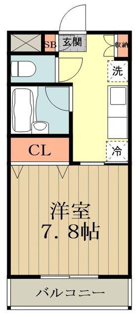 BEL ANGE(ワンルーム/1階)の間取り写真