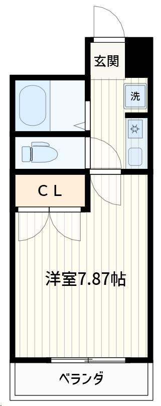 グリーンハイツ徳江(1K/3階)の間取り写真