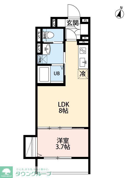 ROBOT HOME 新田(1LDK/2階)の間取り写真
