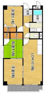 ファミール21(3LDK/3階)の間取り写真
