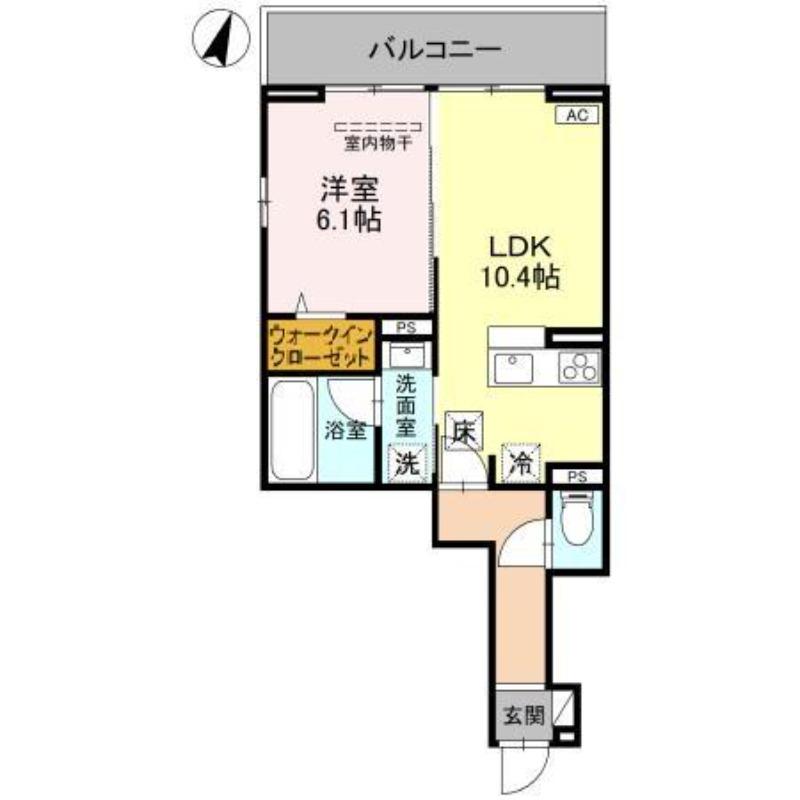 D-SERENO緑町(1LDK/1階)の間取り写真