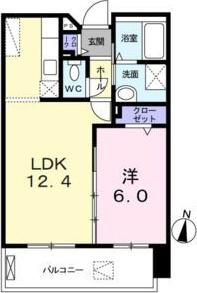 グランコート山鼻(1LDK/3階)の間取り写真