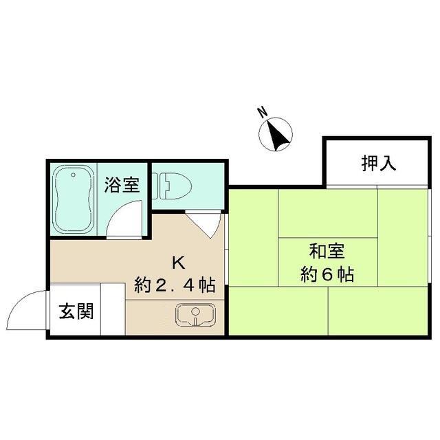 ハウス7(1DK/1階)の間取り写真