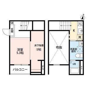 グリエラ大江 (1SK/2階)の間取り写真