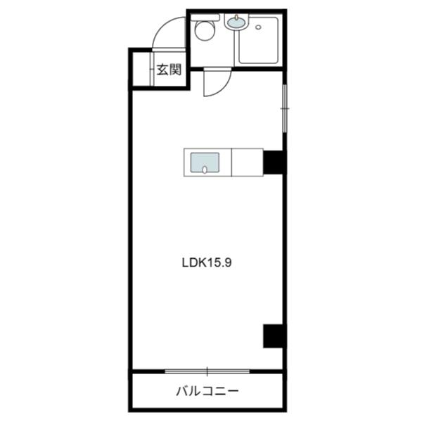 有遊マンション(ワンルーム/6階)の間取り写真