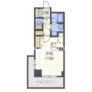 エスリード長堀タワー(1K/9階)の間取り写真