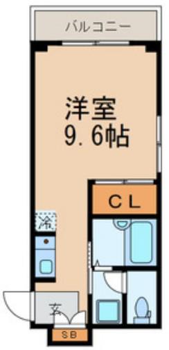 インパレスI(ワンルーム/3階)の間取り写真