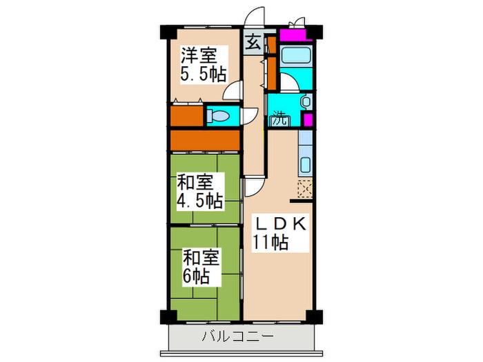グレース鷺沼(3LDK/2階)の間取り写真