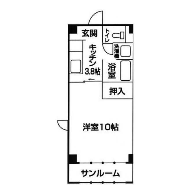 メゾン沖田(1K/3階)の間取り写真