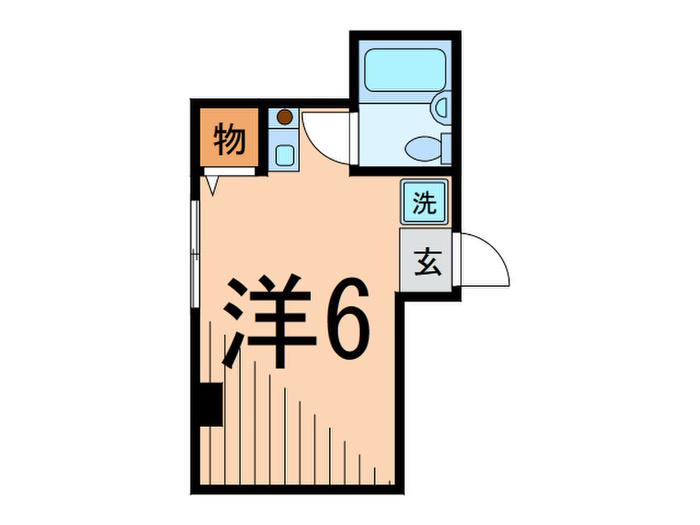 エンデバー若井(ワンルーム/3階)の間取り写真