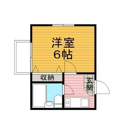ジュネパレス90(1K/2階)の間取り写真