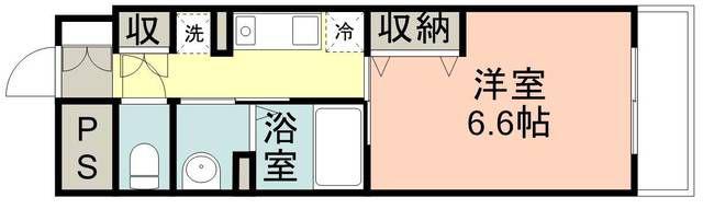 シャルマンエース(1K/6階)の間取り写真