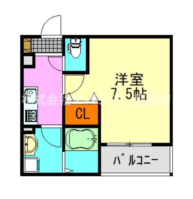 ジーメゾン千葉浜野レヴィアン(1K/3階)の間取り写真