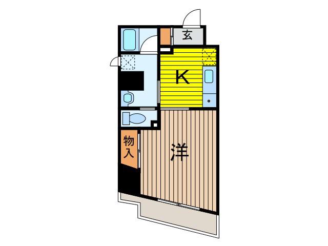 エポック45(1K/4階)の間取り写真