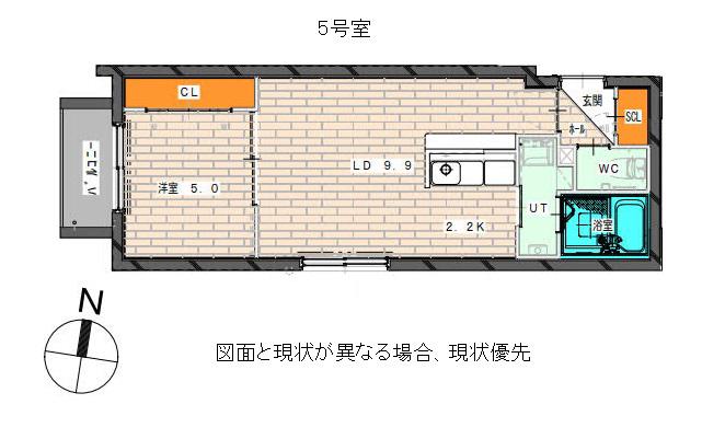 CITYPREMIERE発寒(1LDK/1階)の間取り写真