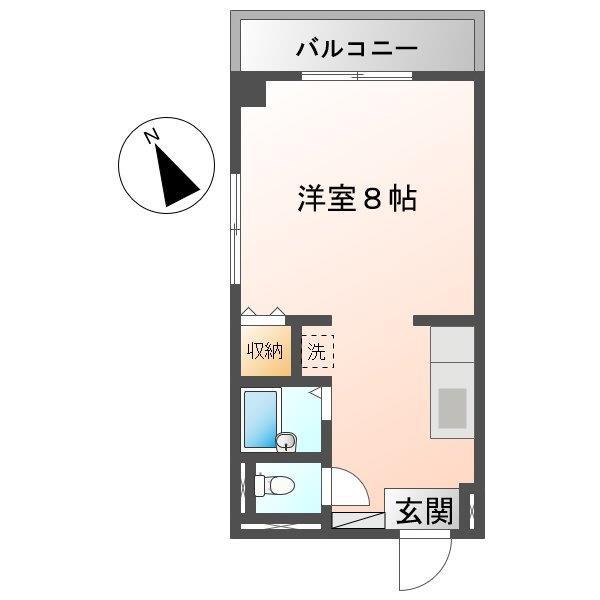 めぞんリベルテI(ワンルーム/4階)の間取り写真