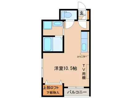 XINAN HANDEN(ワンルーム/1階)の間取り写真