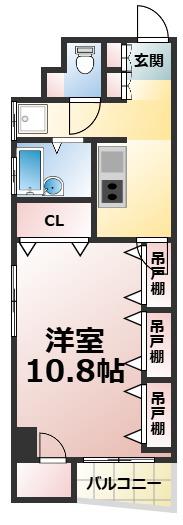 グランパス豊年(1K/5階)の間取り写真