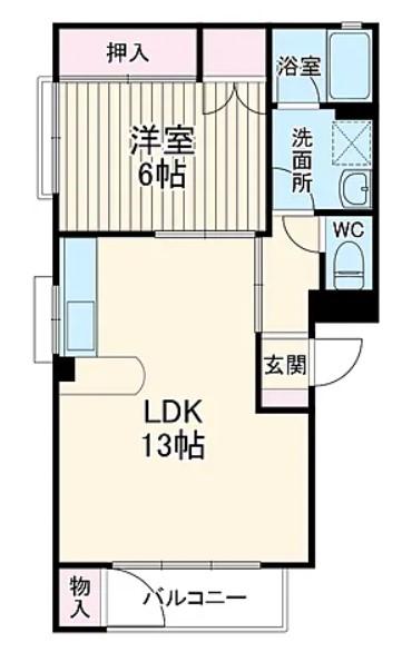 イ・ムーブルパレス大岩(1LDK/1階)の間取り写真