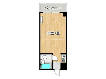 ルシェルコート(ワンルーム/2階)の間取り写真