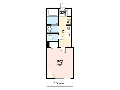 MARK DUO豊岡I(1K/3階)の間取り写真