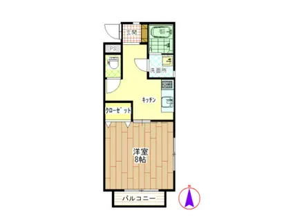 和雅家 壱番館(1K/2階)の間取り写真