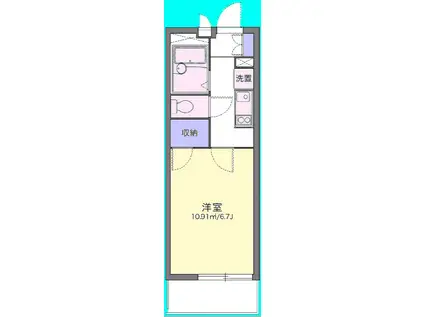 スマイルハウスK&K(1K/1階)の間取り写真