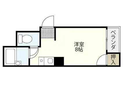 リボン金屋町(ワンルーム/3階)の間取り写真