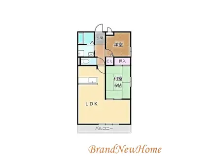 Dコート諏訪森(2LDK/2階)の間取り写真