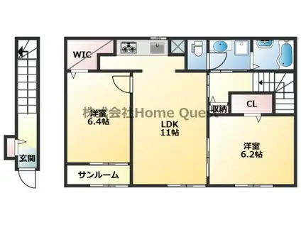 フロリア(2LDK/2階)の間取り写真