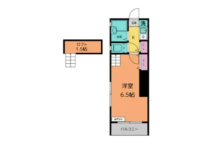 エミネント朝霞台(1K/1階)の間取り写真
