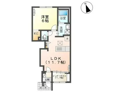 VANT VERT (1LDK/1階)の間取り写真