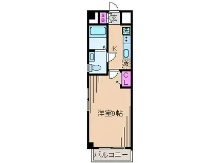 グレイスアイ元住吉(1K/2階)の間取り写真
