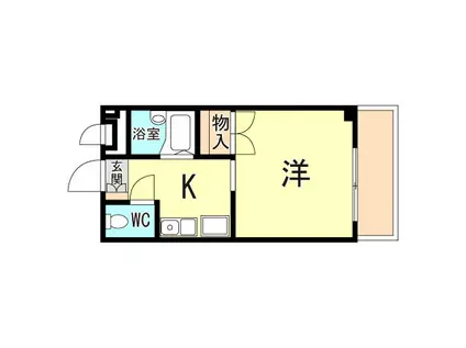 ルナ・ピエーナ 4(1K/3階)の間取り写真