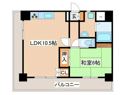 グランメゾン神戸(1LDK/7階)の間取り写真