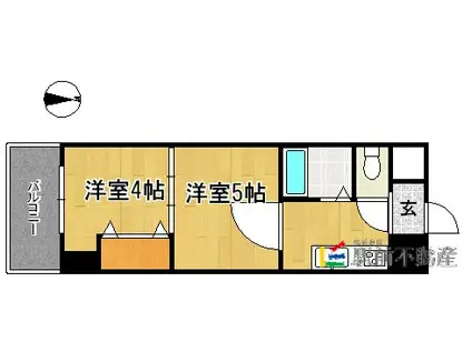 NO40 PROJECT2100 博多駅(2K/11階)の間取り写真