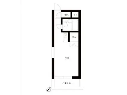 メゾン・ド・エスペランス(ワンルーム/2階)の間取り写真