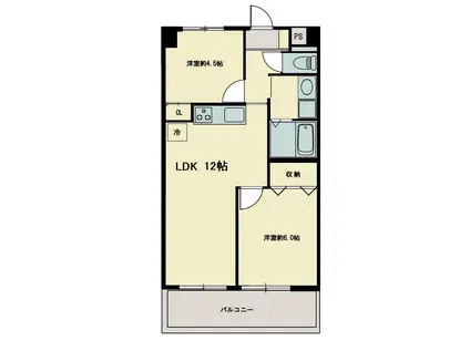志幸75MANDARIN和光(2LDK/4階)の間取り写真