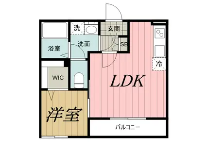 AJ蘇我イーストIV(1LDK/3階)の間取り写真