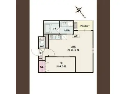 JACK MATSUNOKI I(1LDK/2階)の間取り写真