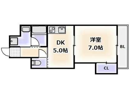 レインボーコートパートIII(1DK/10階)の間取り写真