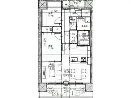 さくらHILLS ROKUBAN PLATINUM RESIDENCE(2LDK/12階)の間取り写真