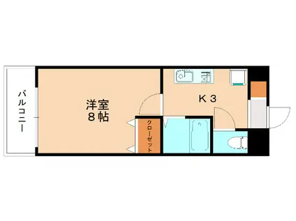 ルネッサンスTOEIもりつね(1K/5階)の間取り写真