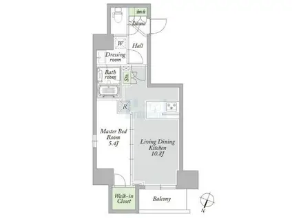 アーバンパーク西巣鴨ウエスト(1LDK/2階)の間取り写真