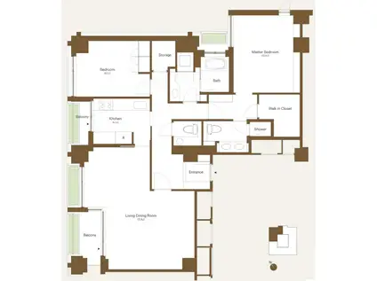 アークフォレストテラス(2LDK/4階)の間取り写真