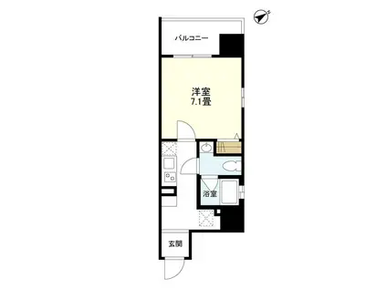 リバーレ浅草駒形(1K/8階)の間取り写真