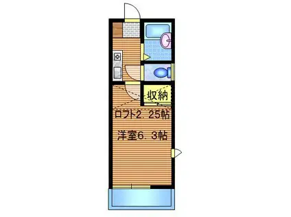 SELENE柳沢(1K/1階)の間取り写真