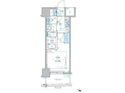 ベルシード横濱大通公園(1K/4階)の間取り写真