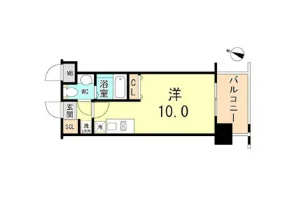 アプリーレ神戸元町(ワンルーム/8階)の間取り写真