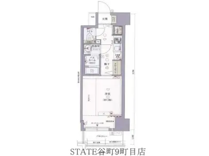 プランドール大手前レジデンス(1K/5階)の間取り写真